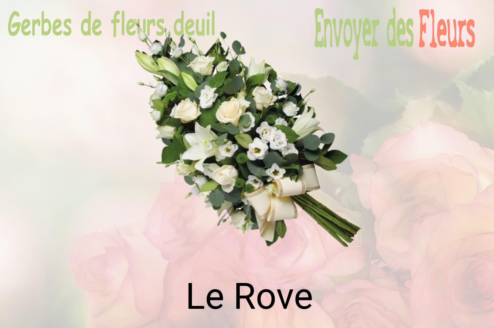 Gerbe de fleurs de deuil livrée à Le Rove